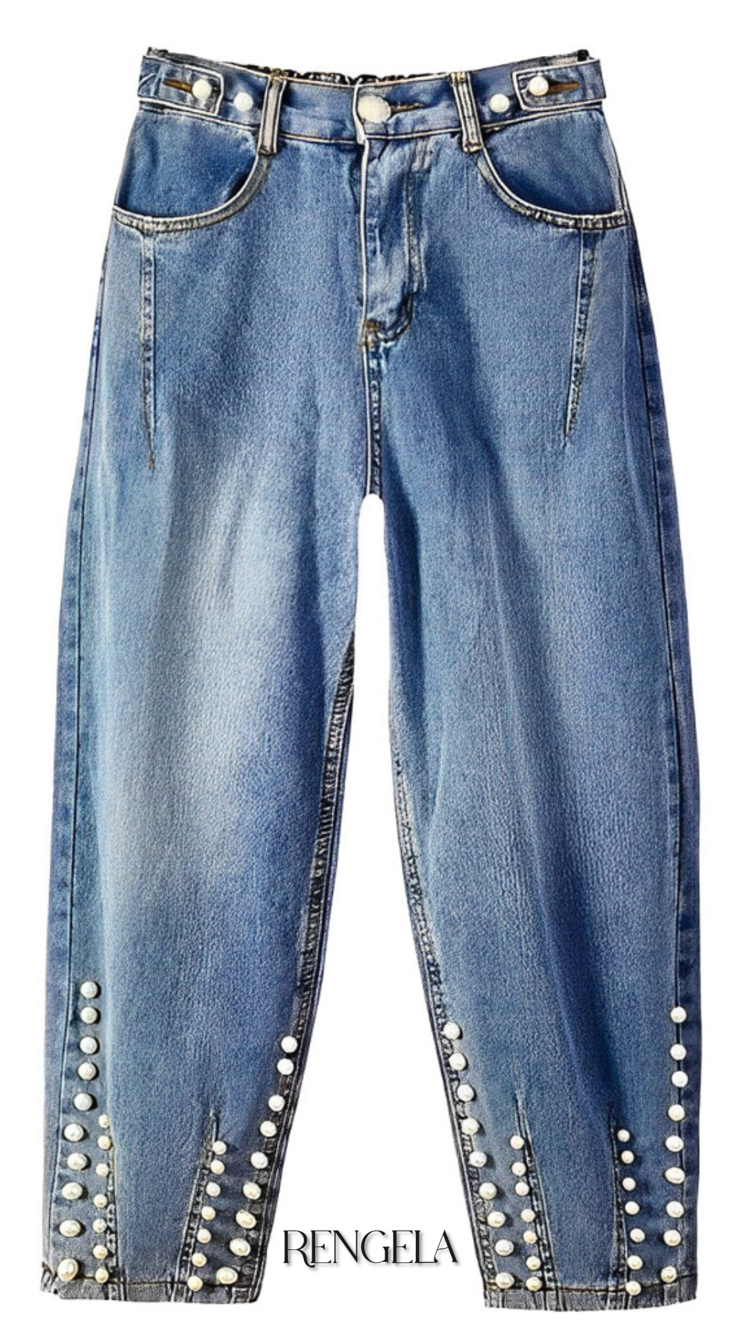 Ripped Jeans Jeans Con Perlas 2019 Pantalones Vaqueros Pantalones